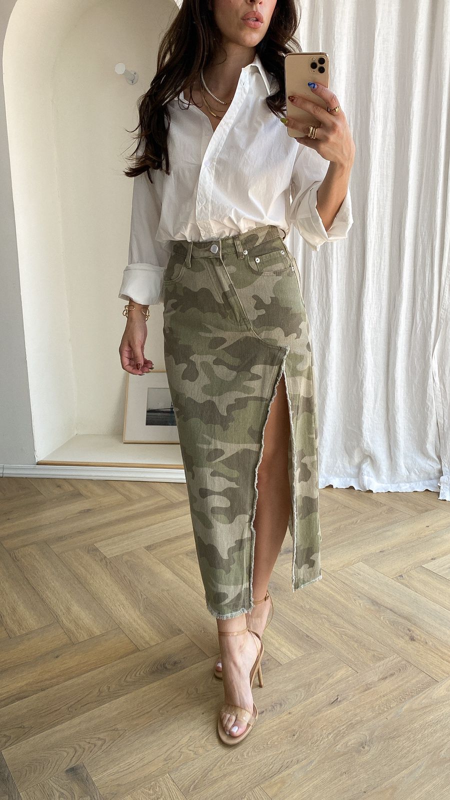 FALDA DENIM ESTAMPADO CAMUFLAJE