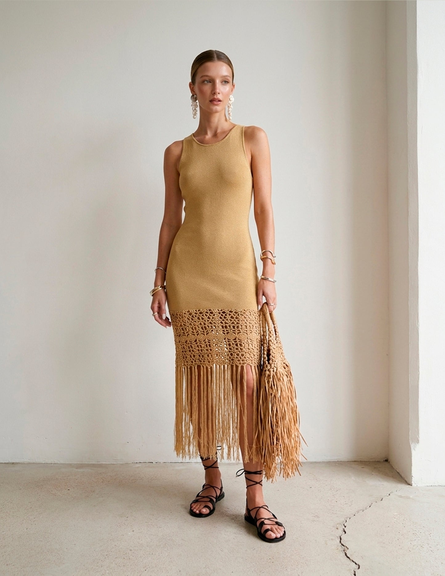 VESTIDO MIDI ACANALADO HARPER